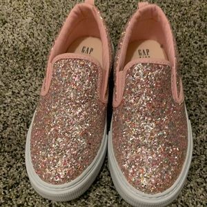 Gap size one glittery sneakers